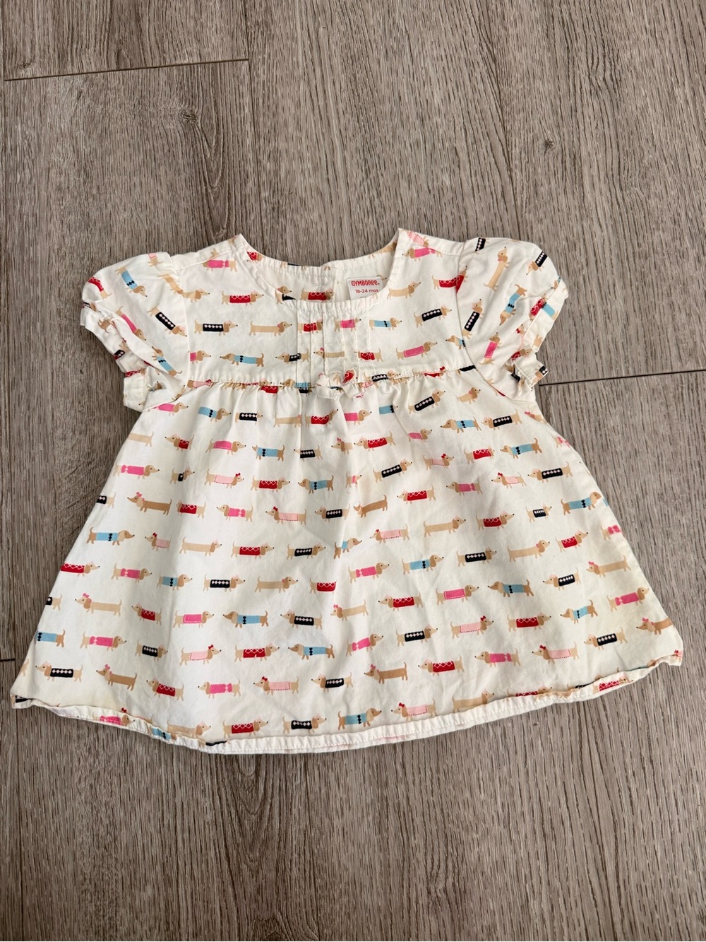 Gymboree Girls'  Short Sleeve Top with Dachshund Print size 18-24 month
